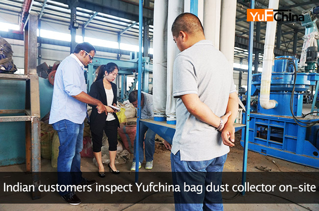 Indian customers inspect Yufchina bag dust collector on-site